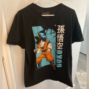 Dragon Ball Z Goku Graphic T-Shirt Adult Large Black Anime Tee